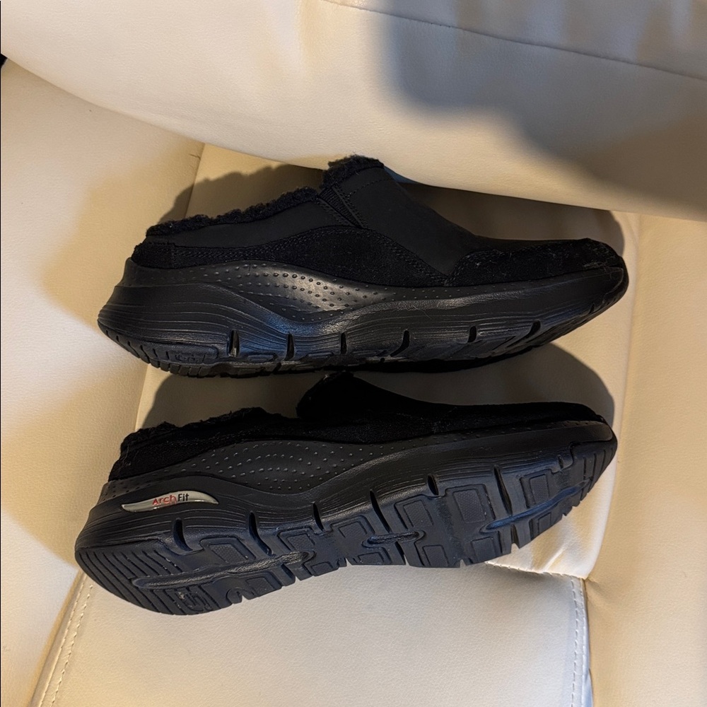 Skechers Black Cozy Slip-Ons - Picture 6 of 10
